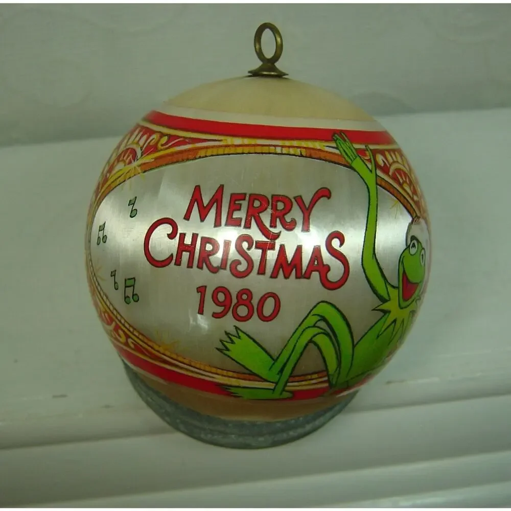 VINTAGE JIM HENDERSON MUPPETS SATIN BALL ORNAMENT-1980